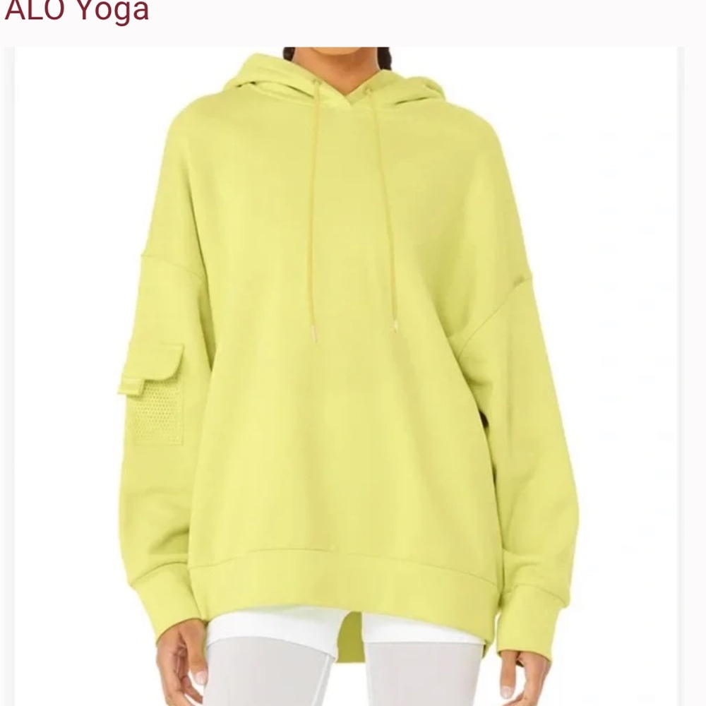 Alo Yoga At Ease Hoodie - Neon Shock Yellow